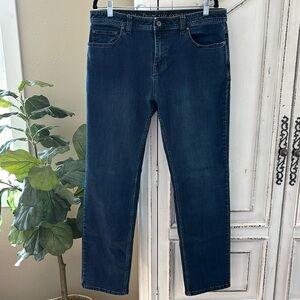 prAna Jeans Mens 35 x 32 Slim Fit Straight Leg Medium Wash Organic Cotton Denim
